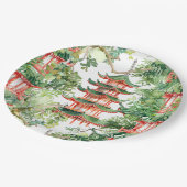 Waterverf Aziatische Pagode in Verdant Landschap ( Papieren Bordje (Gekanteld)