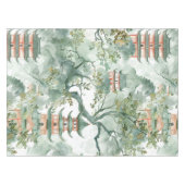 Waterverf Aziatische Pagode in Verdant Landschap ( Tafelkleed (Voorkant (Horizontaal))