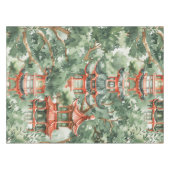 Waterverf Aziatische Pagode in Verdant Landschap ( Tafelkleed (Voorkant (Horizontaal))