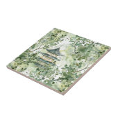 Waterverf Aziatische Pagode in Verdant Landschap ( Tegeltje (Zijkant)