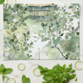 Waterverf Aziatische Pagode in Verdant Landschap ( Theedoek (Gevouwen)