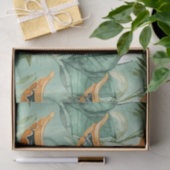 Waterverf Aziatische Pagode in Verdant Landschap ( Tissuepapier (Geschenk)