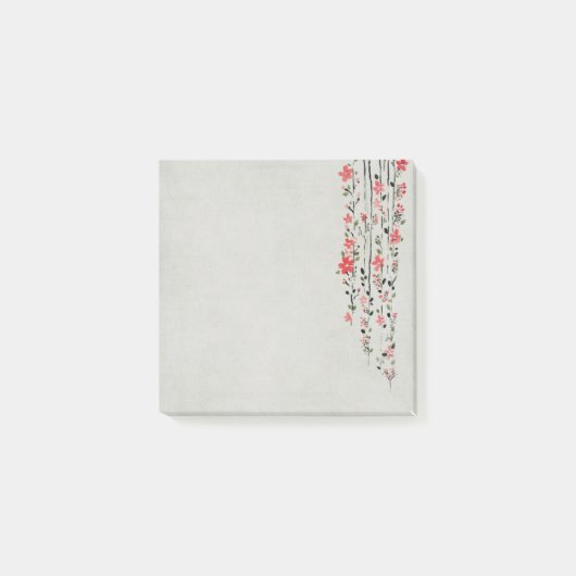 Waterverf Aziatische Rozen Post it notes (Voorkant)
