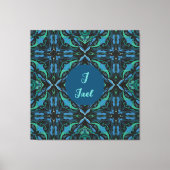 Waterverf Azulejo Black Spaans gepersonaliseerd Canvas Afdruk (Voorkant)