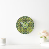Waterverf Azulejo Green Spaans gepersonaliseerd Ronde Klok (Huis)