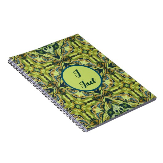 Waterverf Azulejo Groen Spaans Notitieboek (Rechterzijde)