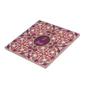 Waterverf Azulejo Red Spaans gepersonaliseerd Tegeltje (Zijkant)