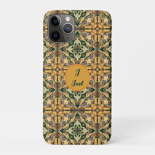 Waterverf Azulejo Spaans gepersonaliseerde Tegel Case-Mate iPhone Case (Achterkant)