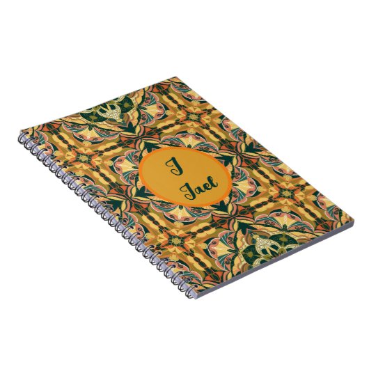 Waterverf Azulejo Spaans gepersonaliseerde Tegel Notitieboek (Rechterzijde)