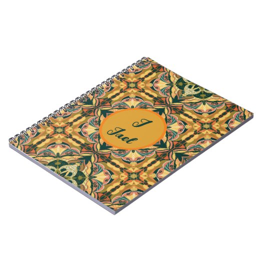 Waterverf Azulejo Spaans gepersonaliseerde Tegel Notitieboek (Linkerzijde)