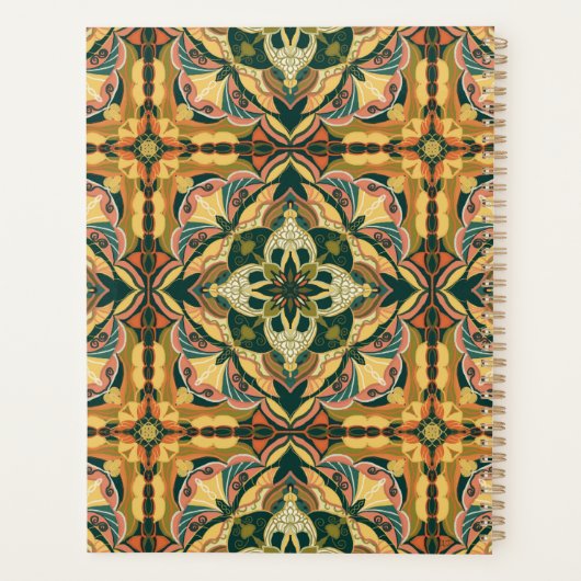 Waterverf Azulejo Spaans gepersonaliseerde Tegel Planner (Achterkant)