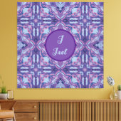 Waterverf Azulejo Violet Spaans Gepersonaliseerd Canvas Afdruk (Insitu (Woonkamer))