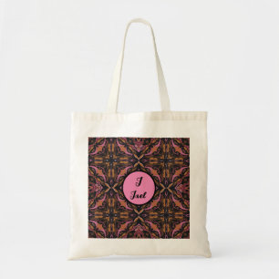 Waterverf Azulejo Zwart en Roze Spaans Tote Bag