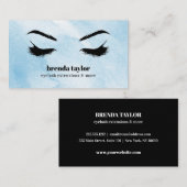 Waterverf Azure Chic Eyelash Browbar professional Visitekaartje (Voorkant / Achterkant)