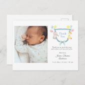 Waterverf Baby Aankondigingskaart (Voorkant / Achterkant)