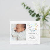 Waterverf Baby Aankondigingskaart (Staand voorkant)