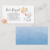 Waterverf Baby Astronaut Space Book Request Kaart Plaatskaartje (Voorkant / Achterkant)