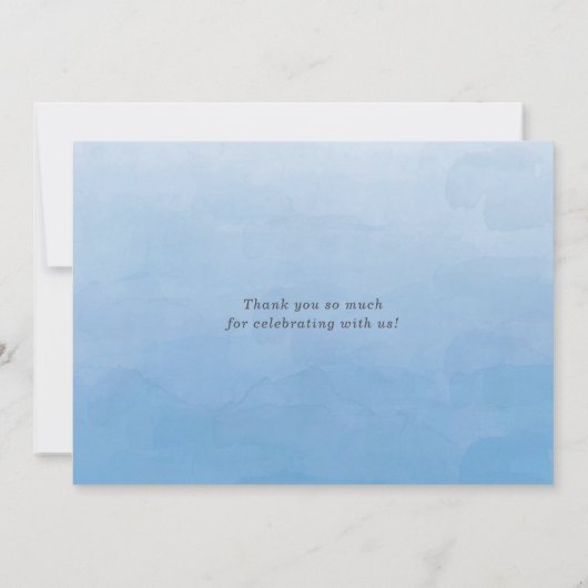 Waterverf Baby Astronaut Space Theme Baby shower Bedankkaart (Achterkant)