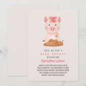 Waterverf Baby baby Pig Cute Whimsical Kaart (Voorkant / Achterkant)