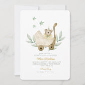 Waterverf Baby Beer Plant Bloem Baby shower Kaart (Voorkant)