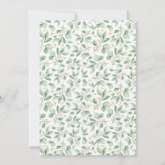 Waterverf Baby Beer Wreath Greenery Baby shower Kaart (Achterkant)