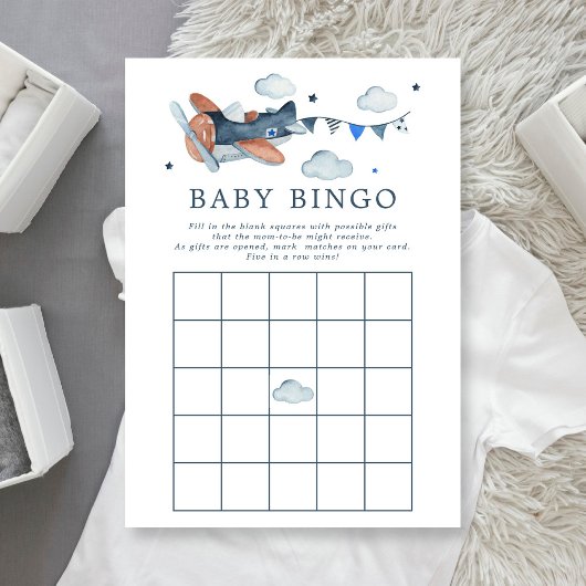  Waterverf Baby Bingo Uitnodiging