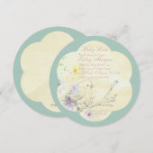 Waterverf Baby Bird PK Baby shower Uitnodiging (Voorkant / Achterkant)