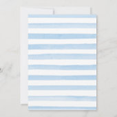 Waterverf Baby Blauw Winterbloemen Baby shower Kaart (Achterkant)