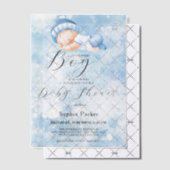 Waterverf Baby Boy Baby shower Vellum Uitnodigingen (Offset (Uitnodiging))