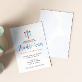 Waterverf Baby Boy Baptism Uitnodiging Kaart