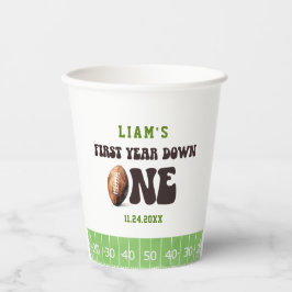 Waterverf Baby Boy Football Eerste Jaar Down Papieren Bekers