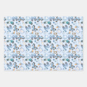Waterverf Baby Boy Pattern met speelgoed Clothes B Inpakpapier Vel (Voorkant)