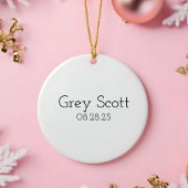 Waterverf Baby Boy's eerste kerst Ornament