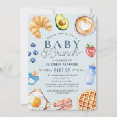 Waterverf Baby Brunch Boy Baby shower Kaart (Voorkant)