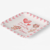 Waterverf baby Bunny eerste verjaardag Papieren Bordje (Gebogen)