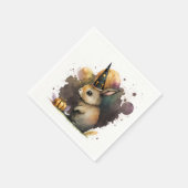 Waterverf Baby Bunny Halloween Servet (Hoek)