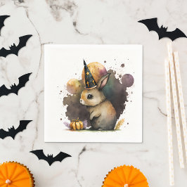 Waterverf Baby Bunny Halloween Servet