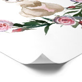 Waterverf Baby Bunny Nursery Flower Woodland Poster (Hoek)