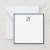  Waterverf Baby Carriage Gepersonaliseerd Notitiekaartje (Achterkant)