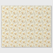  Waterverf Baby Chicks & Floral Spring Cadeaupapier (Vlak)