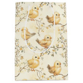  Waterverf Baby Chicks & Floral Spring Medium Cadeauzakje (Voorkant)