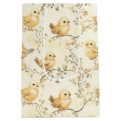  Waterverf Baby Chicks & Floral Spring Medium Cadeauzakje (Achterkant)