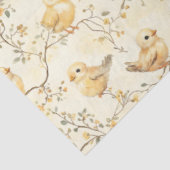  Waterverf Baby Chicks & Floral Spring Tissuepapier (Detail)