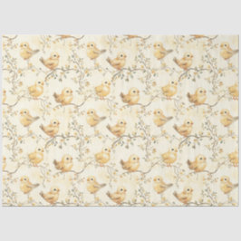  Waterverf Baby Chicks & Floral Spring Tissuepapier