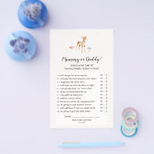 Waterverf Baby deer paddenstoelen Mumme of papa Ga Flyer (Enkel)