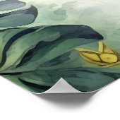 Waterverf baby dinosaurus retro groovy welkom poster (Hoek)