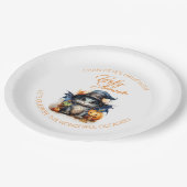 Waterverf Baby Dragon Halloween Baby shower Papieren Bordje (Gekanteld)