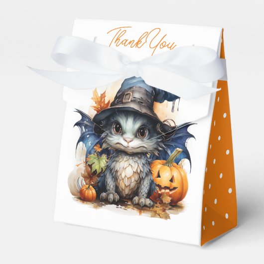 Waterverf Baby Dragon Halloween Verjaardagsfeestje Bedankdoosjes (Voorkant Zijde)