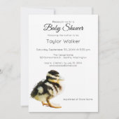 Waterverf Baby Duck Baby shower Uitnodiging (Voorkant)