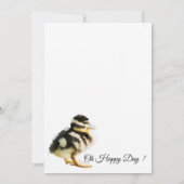 Waterverf Baby Duck Birthday Party Invitation Kaart (Achterkant)